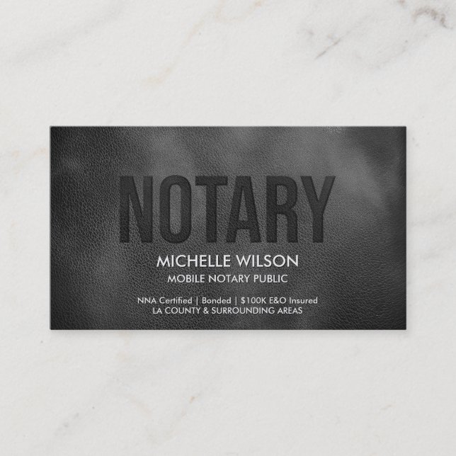 Simple Notary Public Loan Signing Agent Photo Business Card (Front)