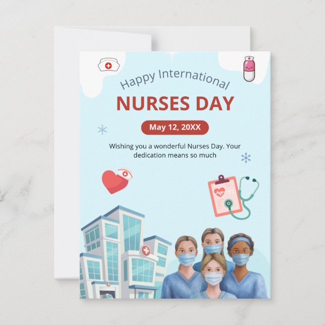 Simple Nurse Greeting Card | coffee & compassion (Front)