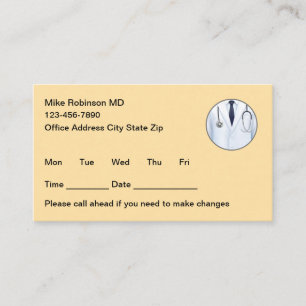 Simple Nurse Practitioner Appointment Cards