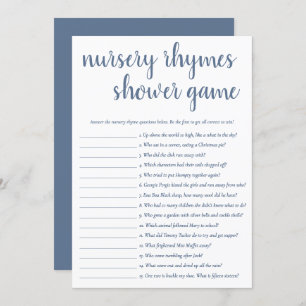 Simple Nursery Rhymes Dusty Blue Game Card