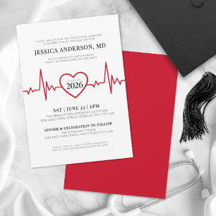 Simple Nursing Doctor Medical School Graduation Invitation