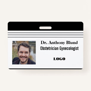 Simple Obstetrician and Gynaecologist Badge ID Badge