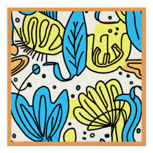 Simple Ocean Patterns Art. Buy Now Poster