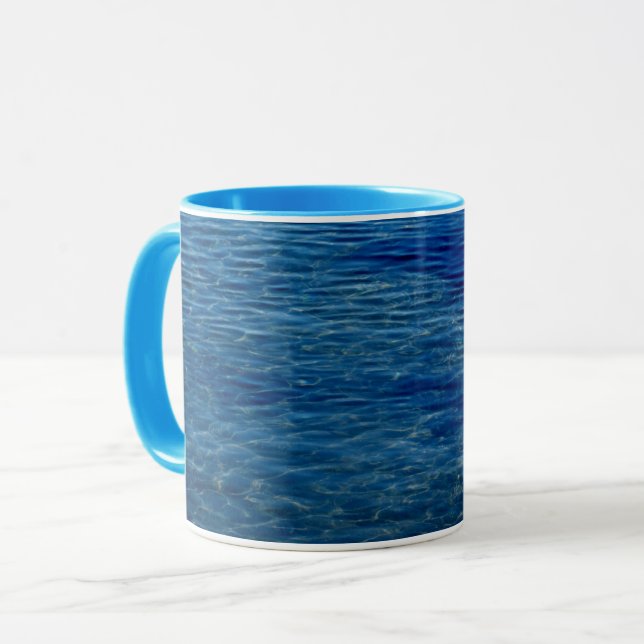 Simple Ocean Ripples Mug (Front Left)