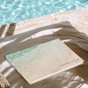 Simple Ocean Summer Beach Destination Wedding  Guest Book