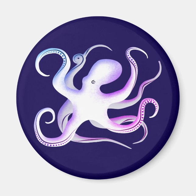 Simple Octopus Art Magnet (Front)