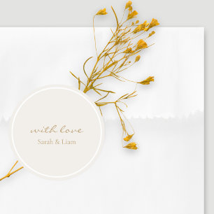 Simple Off-White With Love Wedding Sticker