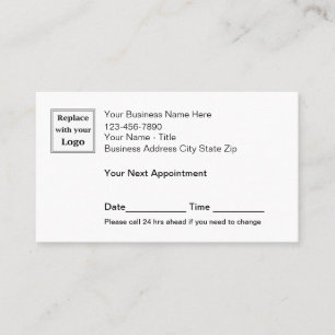 Simple Office Appointment Logo Business Cards