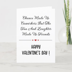 Simple Office Coworker Valentines Day  Holiday Card
