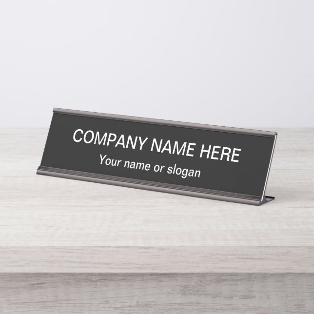 Simple Office Professional Design Template Desk Name Plate (Front)
