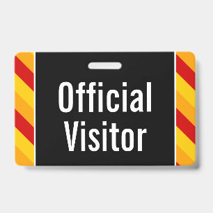 Simple "Official Visitor" Badge ID Badge