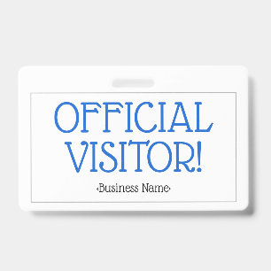 Simple "OFFICIAL VISITOR!" Badge ID Badge