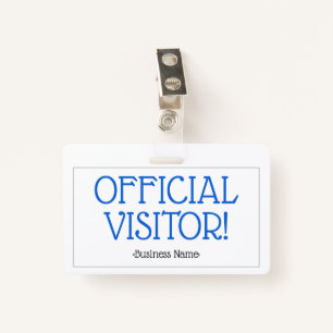 Simple "OFFICIAL VISITOR!" Badge ID Badge