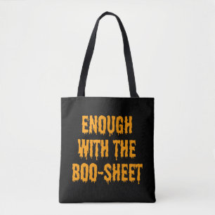 Simple Orange Boo-sheet, Funny Halloween   Tote Bag