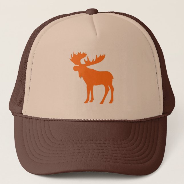 Simple orange brown moose hat (Front)