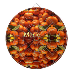Simple orange fruit add name minimal custom th th dartboard