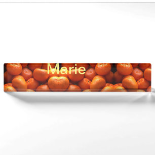 Simple orange fruit add name minimal custom th th nameplate