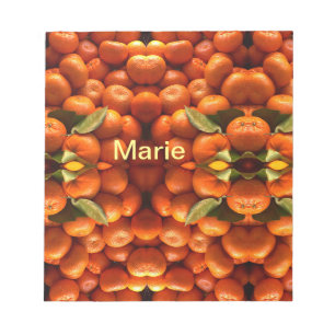 Simple orange fruit add name minimal custom th th notepad