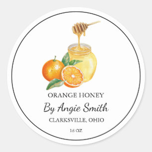Simple Orange Infused Honey Label