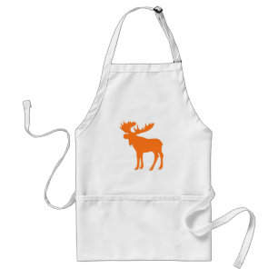 Simple orange moose symbol standard apron