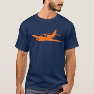 Simple orange navy aeroplane guys tee