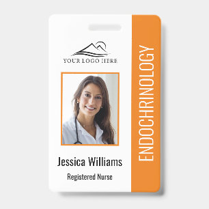 Simple Orange Nursing ID Badge