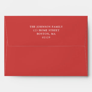 Simple Orange Return Address Envelope