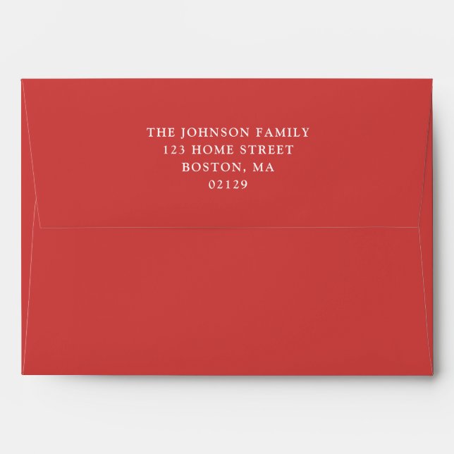 Simple Orange Return Address Envelope (Back (Top Flap))