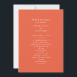 Simple Orange Wedding Program Invitation<br><div class="desc">Orange/Tangerine Wedding program.  Simple.</div>