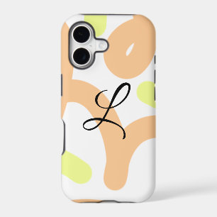 Simple orange yellow watercolor add your monogram