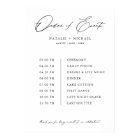 Simple Order Of Events Wedding Schedule Timeline