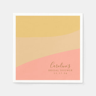 Simple Organic Sherbet Pastel Custom Bridal Shower Napkin