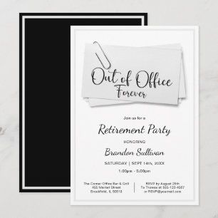 Simple Out of Office Forever Retirement Party Invitation