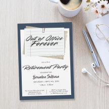 Simple Out of Office Forever Retirement Party