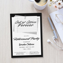 Simple Out of Office Forever Retirement Party