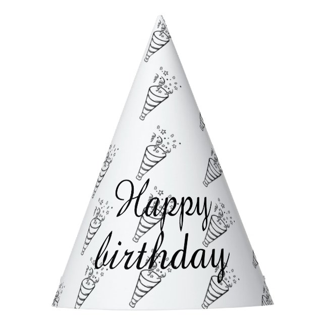 Simple Outline Party Hat (Front)