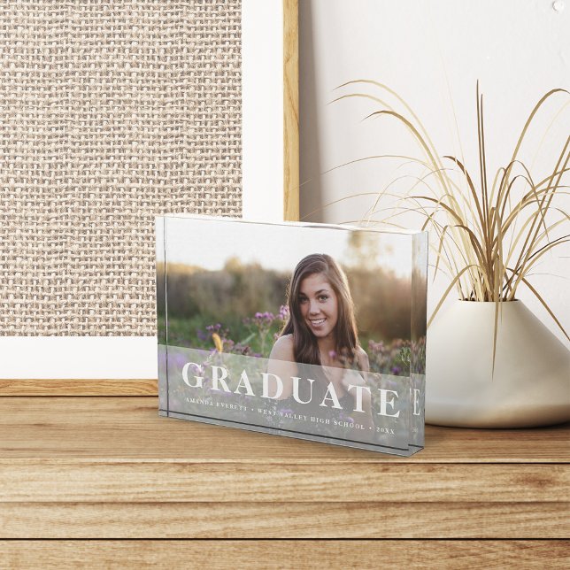 Simple Overlay Graduation Keepsake Photo Block (Creator Uploaded)