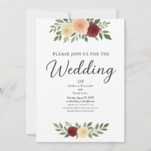 Simple Overlay Photo Wedding Invitation