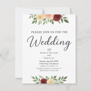 Simple Overlay Photo Wedding Invitation