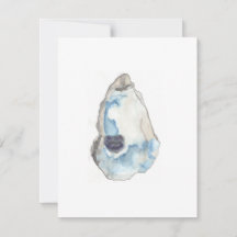 simple oyster art notecard