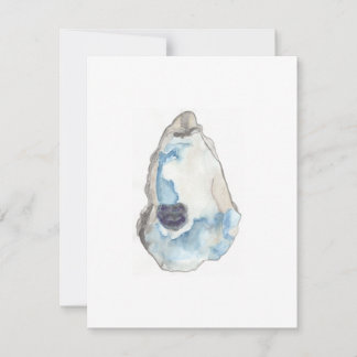 simple oyster art notecard