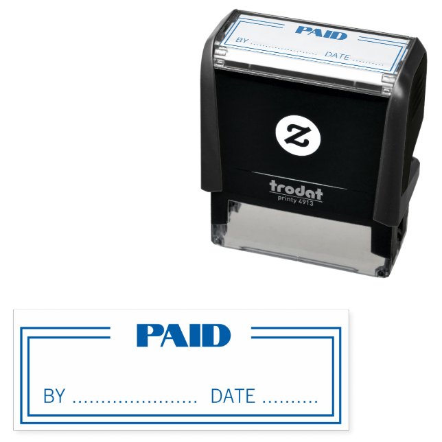 Simple Paid Account Self Inking Rubber Stamp (In Situ)