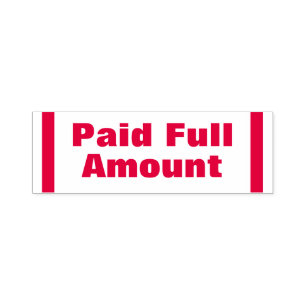 Simple "Paid Full Amount" Rubber Stamp