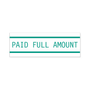 Simple "PAID FULL AMOUNT" Rubber Stamp
