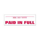 Simple "PAID IN FULL" Rubber Stamp