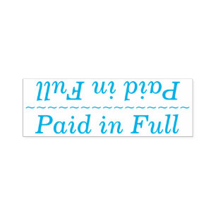 Simple "Paid in Full" Rubber Stamp