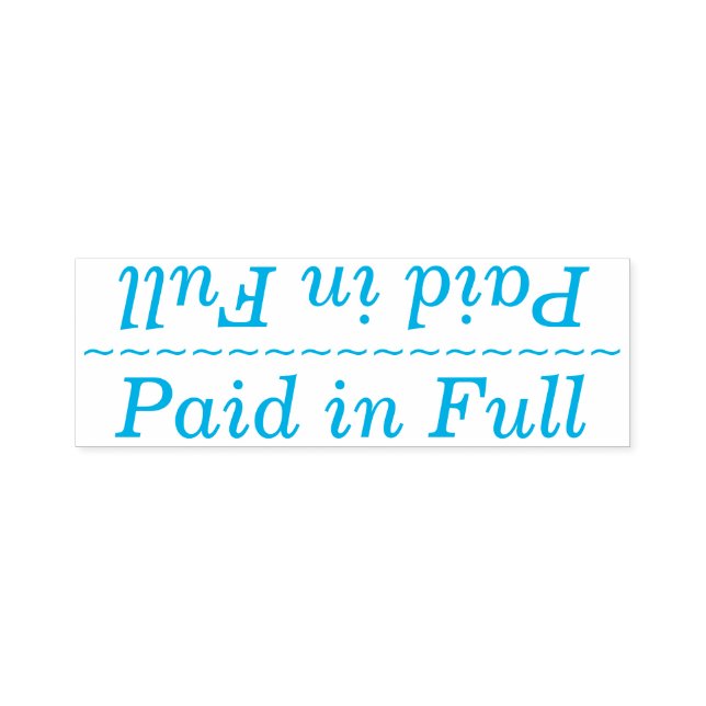 Simple "Paid in Full" Rubber Stamp (Design)