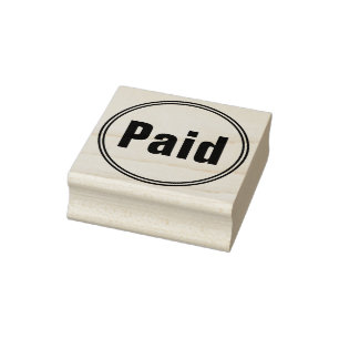 Simple "Paid" Rubber Stamp