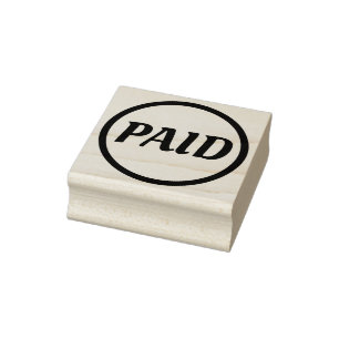 Simple "PAID" Rubber Stamp