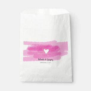 Simple Paint Strokes & Heart Wedding Favour Bags